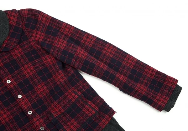 tricot COMME des GARÇONS ウールピーコート トリココムデギャルソンtricot COMME des GARCONSウールチェック