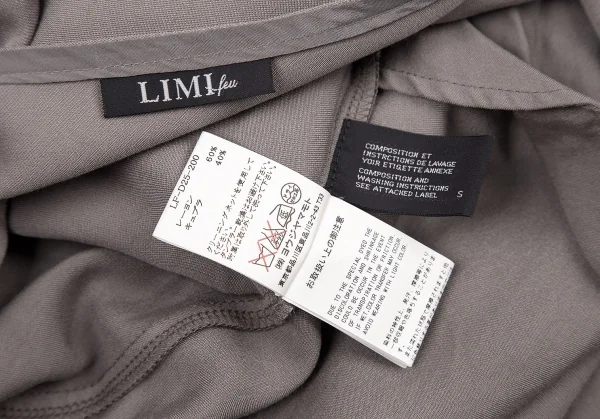 リミフゥLIMI feu ドレープネックベルトワンピース グレーS K-72229_017