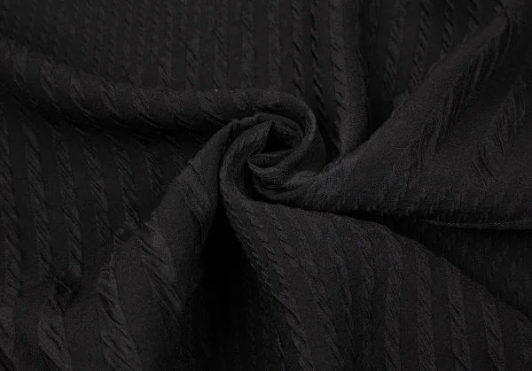 リミフゥLIMI feu ウール混マルチストライプ織りノースリーブワンピース 黒S K-72232_010