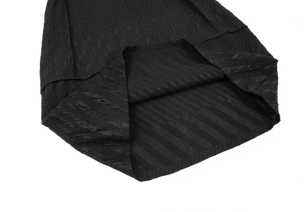 リミフゥLIMI feu ウール混マルチストライプ織りノースリーブワンピース 黒S K-72232_008