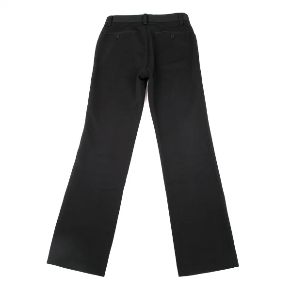 イッセイミヤケISSEY MIYAKEポリエステルジャージ生地パンツ 黒M K-72261_015
