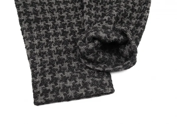 ヨウジヤマモト プールオムYohji Yamamoto POUR HOMME ウールシルクツイードニットパンツ グレー黒2 K-72288_007