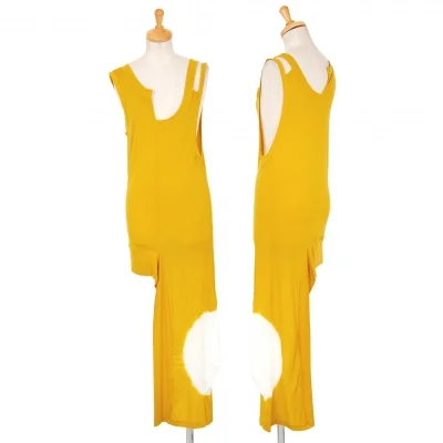 リミフゥLIMI feu 裾絞り染めアシンメトリーロング丈ノースリーブチュニック