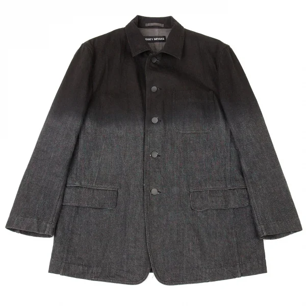 イッセイミヤケ メンISSEY MIYAKE MEN グラデーション染めデニムジャケット