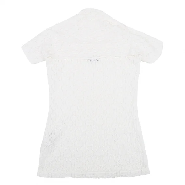 トリココムデギャルソンtricot COMME des GARCONS ストレッチレーススクエアネックカットソー オフM位 K-72407_009