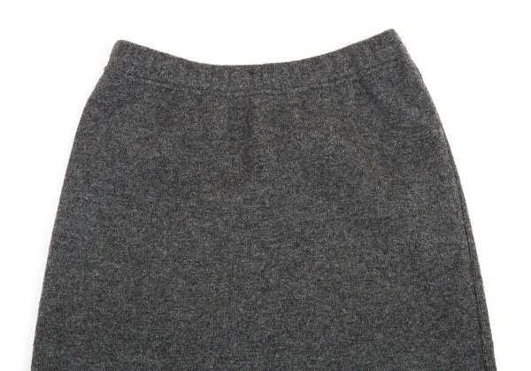 トリココムデギャルソンtricot COMME des GARCONS ウールナイロンリブニットスカート チャコールM位 K-72426_003