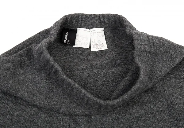 トリココムデギャルソンtricot COMME des GARCONS ウールナイロンリブニットスカート チャコールM位 K-72426_004