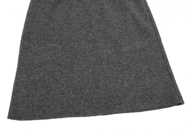 トリココムデギャルソンtricot COMME des GARCONS ウールナイロンリブニットスカート チャコールM位 K-72426_005