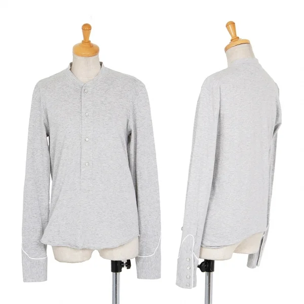 ローブドシャンブル コムデギャルソンrobe de chambre COMME des GARCONS ウエスタンデザインカットソー 杢グレーM位 K-72438_001