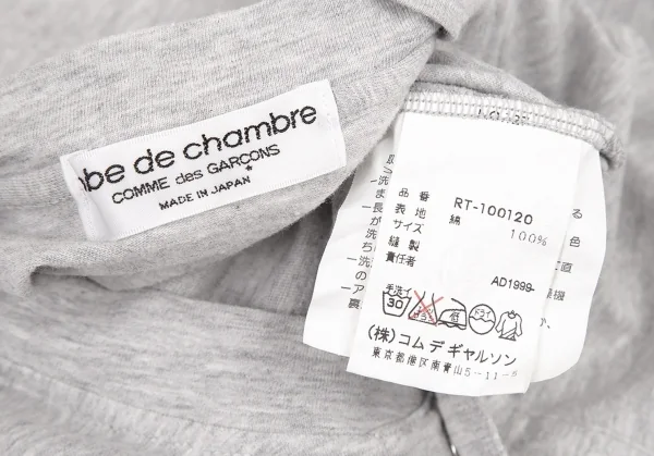 ローブドシャンブル コムデギャルソンrobe de chambre COMME des GARCONS ウエスタンデザインカットソー 杢グレーM位 K-72438_018