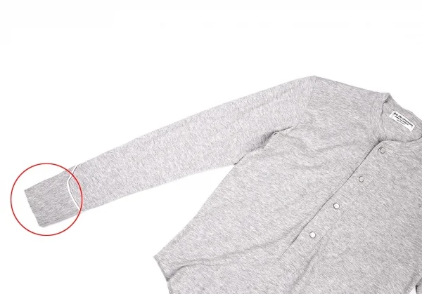 ローブドシャンブル コムデギャルソンrobe de chambre COMME des GARCONS ウエスタンデザインカットソー 杢グレーM位 K-72438_007