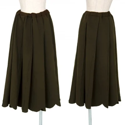 ローブドシャンブル コムデギャルソンrobe de chambre COMME des GARCONS製品染めエステル波カットプリーツスカート