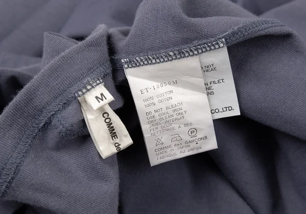 コムデギャルソンCOMME des GARCONSコットン天竺変形カットソスカート グレーブルーM K-72450_013