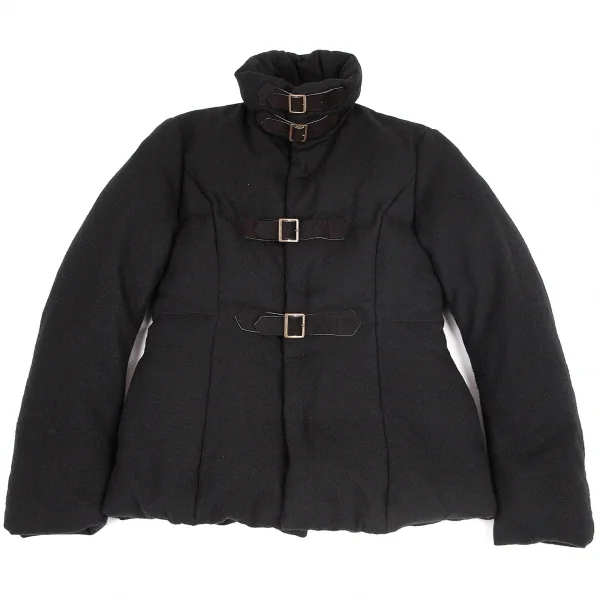 ジーンズポールゴルチエJean's Paul GAULTIER ベルテッドウールダウンジャケット 黒40 K-72562_002