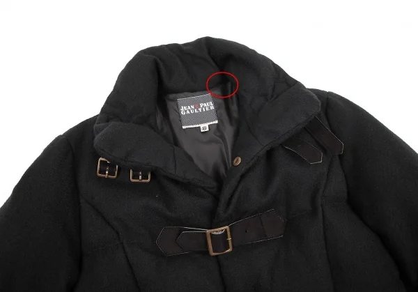 ジーンズポールゴルチエJean's Paul GAULTIER ベルテッドウールダウンジャケット 黒40 K-72562_005