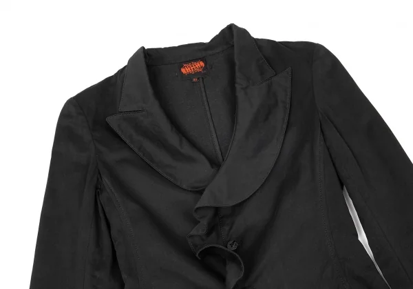 ジャンポールゴルチエ Jean Paul GAULTIER フリルカラーコットンショートジャケット 黒40 K-72568_003