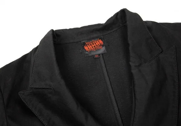 ジャンポールゴルチエ Jean Paul GAULTIER フリルカラーコットンショートジャケット 黒40 K-72568_004