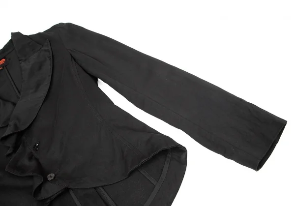 ジャンポールゴルチエ Jean Paul GAULTIER フリルカラーコットンショートジャケット 黒40 K-72568_005