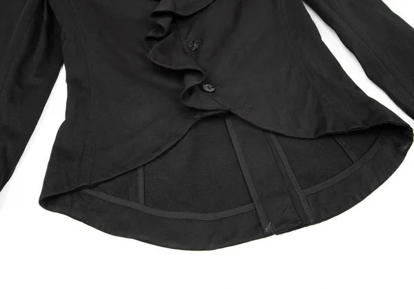 ジャンポールゴルチエ Jean Paul GAULTIER フリルカラーコットンショートジャケット 黒40 K-72568_007