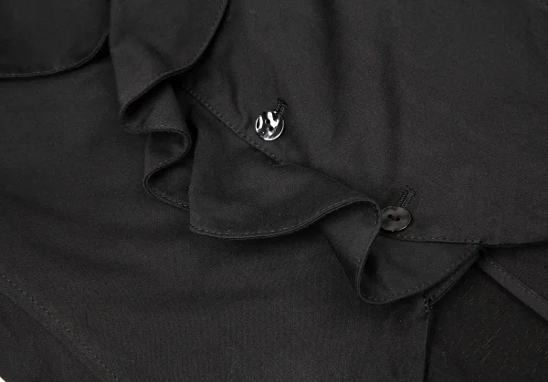 ジャンポールゴルチエ Jean Paul GAULTIER フリルカラーコットンショートジャケット 黒40 K-72568_008