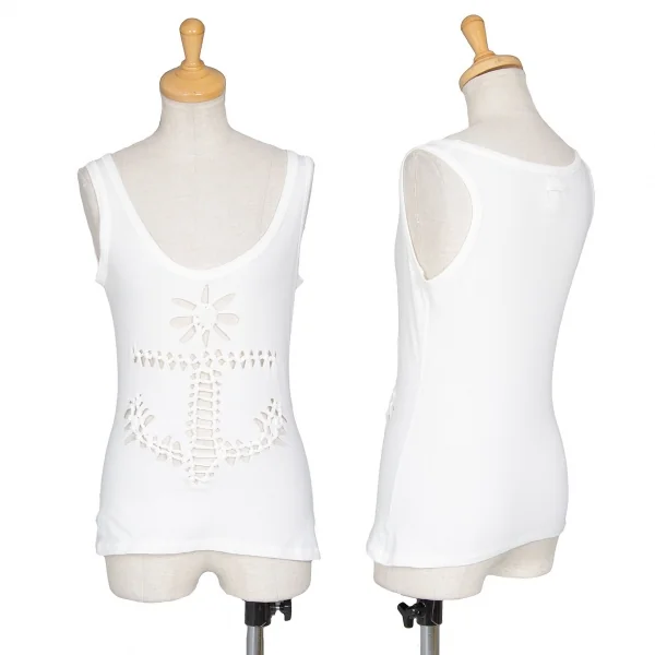 ジャンポールゴルチエ ソレイユJean Paul GAULTIER SOLEIL イカリ編み込みデザインタンクトップ オフS K-72584_001