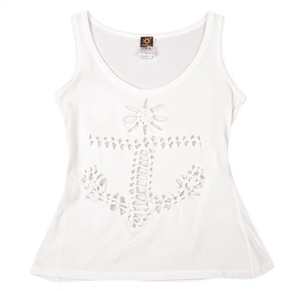 ジャンポールゴルチエ ソレイユJean Paul GAULTIER SOLEIL イカリ編み込みデザインタンクトップ オフS K-72584_002