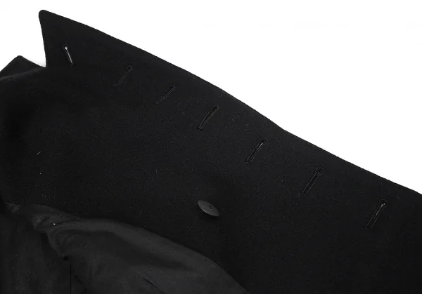 ジーンズポールゴルチエJean's Paul GAULTIER ボタンデザインメルトンウールピーコート 黒42 K-72601_012