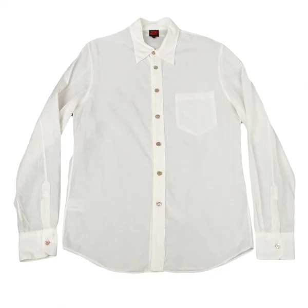 Jean-Paul GAULTIER Cupra Cotton Long Sleeve Shirt White 48 K-72605_001