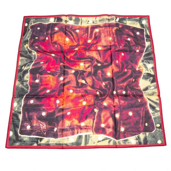 新品!ジャンポールゴルチエJean Paul GAULTIER グラフィックプリントハンカチ ワインカーキ K-72616_004