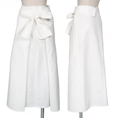 ヨウジヤマモト ノアールYohji Yamamoto NOIR リネンコットンワイドラップスカート