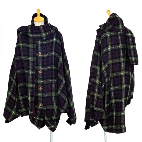 Vivienne Westwood Red Label Stole Plaid Jacket Purple,Green 1 K-72714_001