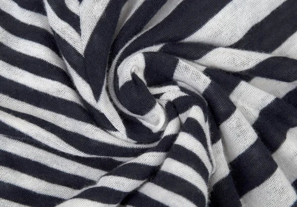 ワイズY's ボーダー切替ビッグシルエットラグランカットソー 紺オフ2 K-72718_010