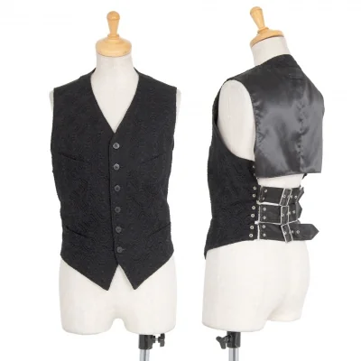 ジャンポールゴルチエ ファムJean Paul GAULTIER FEMME バックベルトデザインジャカードジレ