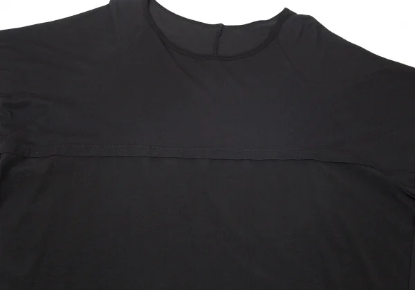 ワイズY's 異素材切替ビッグシルエットカットソー 黒2 K-72861_006