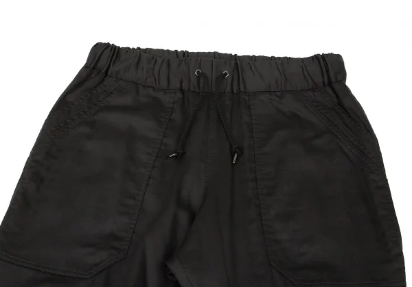 ワイズ ピンクY's PINK  コットンリヨセルブッシュポケット裾ジップパンツ 黒1 K-72881_002