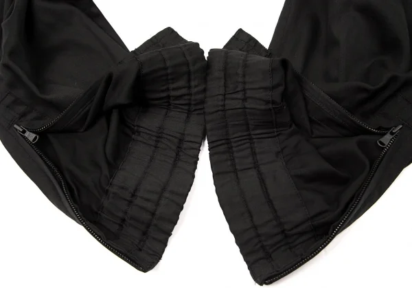 ワイズ ピンクY's PINK  コットンリヨセルブッシュポケット裾ジップパンツ 黒1 K-72881_008