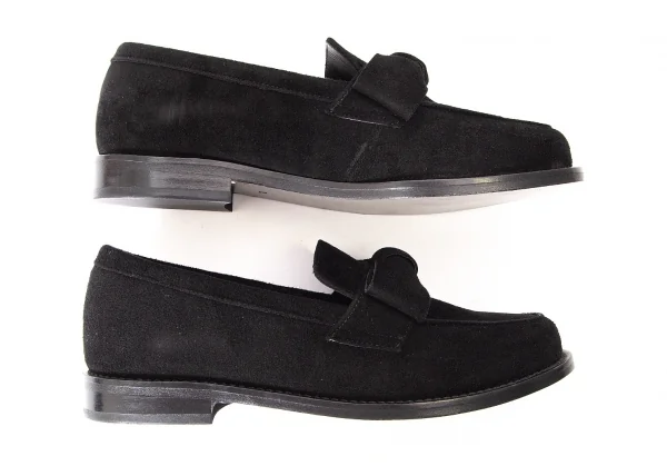 コムコム コムデギャルソンCOMME des GARCONS スウェードリボンローファー 黒23 K-72950_003
