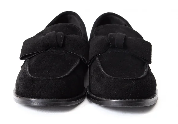 コムコム コムデギャルソンCOMME des GARCONS スウェードリボンローファー 黒23 K-72950_004