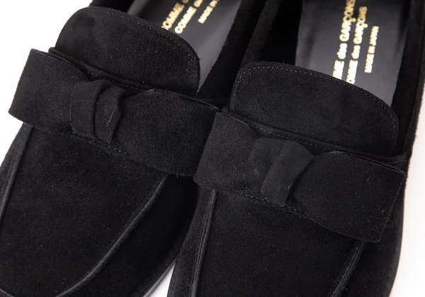 コムコム コムデギャルソンCOMME des GARCONS スウェードリボンローファー 黒23 K-72950_006