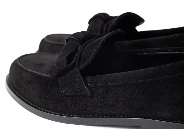 コムコム コムデギャルソンCOMME des GARCONS スウェードリボンローファー 黒23 K-72950_007