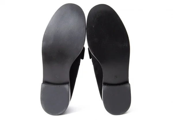 コムコム コムデギャルソンCOMME des GARCONS スウェードリボンローファー 黒23 K-72950_009