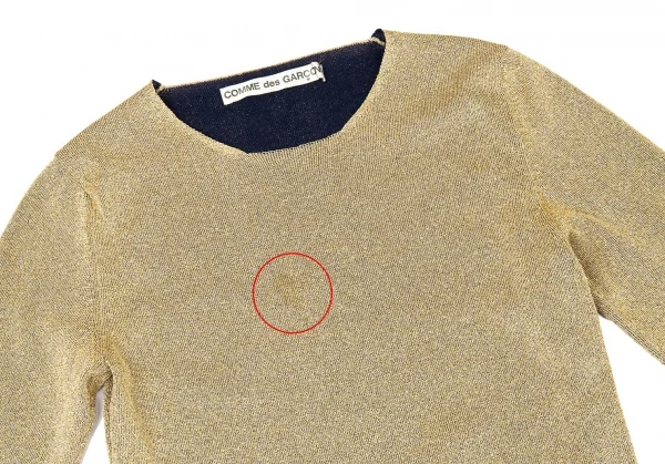 コムデギャルソンCOMME des GARCONS グリッターニットソー ゴールドM位 K-73072_003