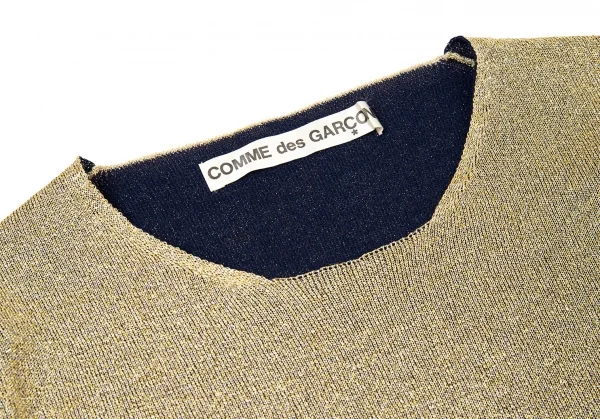 コムデギャルソンCOMME des GARCONS グリッターニットソー ゴールドM位 K-73072_005