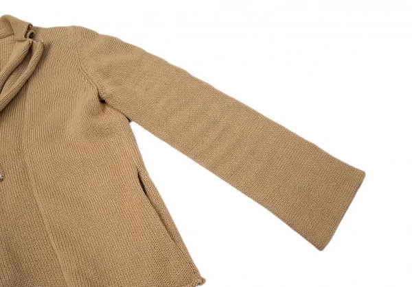 ワイズY's コットンピン留めニットジャケット キャメル3 K-73076_006