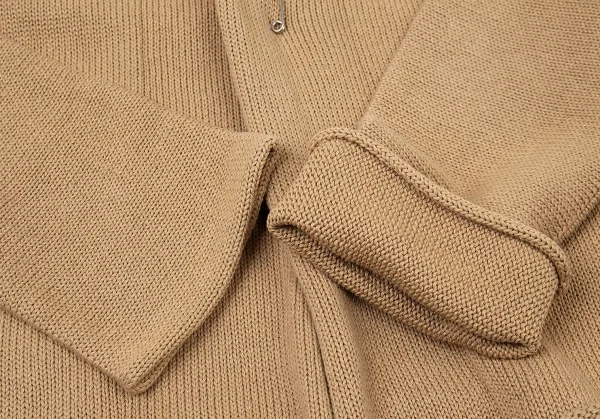 ワイズY's コットンピン留めニットジャケット キャメル3 K-73076_007