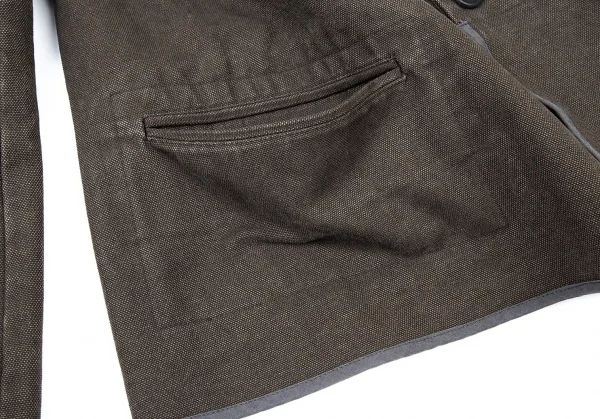 ワイズY's コットンキャンバスジップダブルジャケット 淡カーキ3 K-73078_011