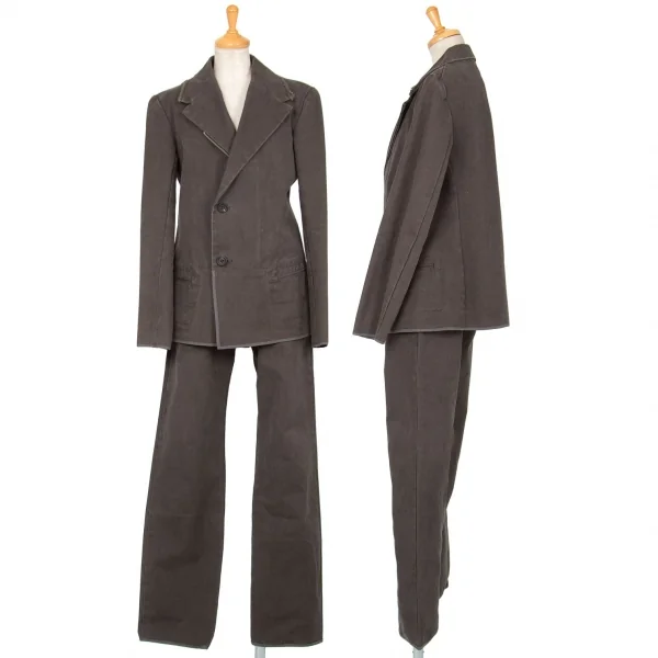 ワイズY's コットンキャンバスジップダブルジャケット 淡カーキ3 K-73078_017