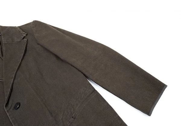 ワイズY's コットンキャンバスジップダブルジャケット 淡カーキ3 K-73078_007