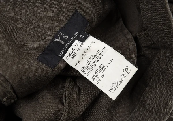 ワイズY's コットンキャンバステーパードパンツ 淡カーキ3 K-73079_016