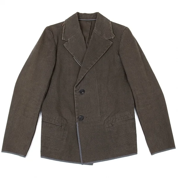 ワイズY's コットンキャンバスジップダブルジャケットセットアップスーツ 淡カーキ3 K-73080_003